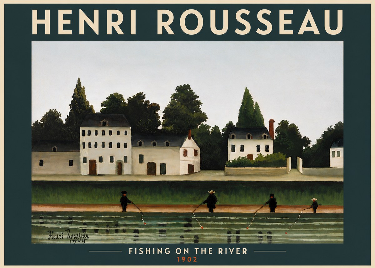 Rousseau Fishing on the River No5 - Poszter