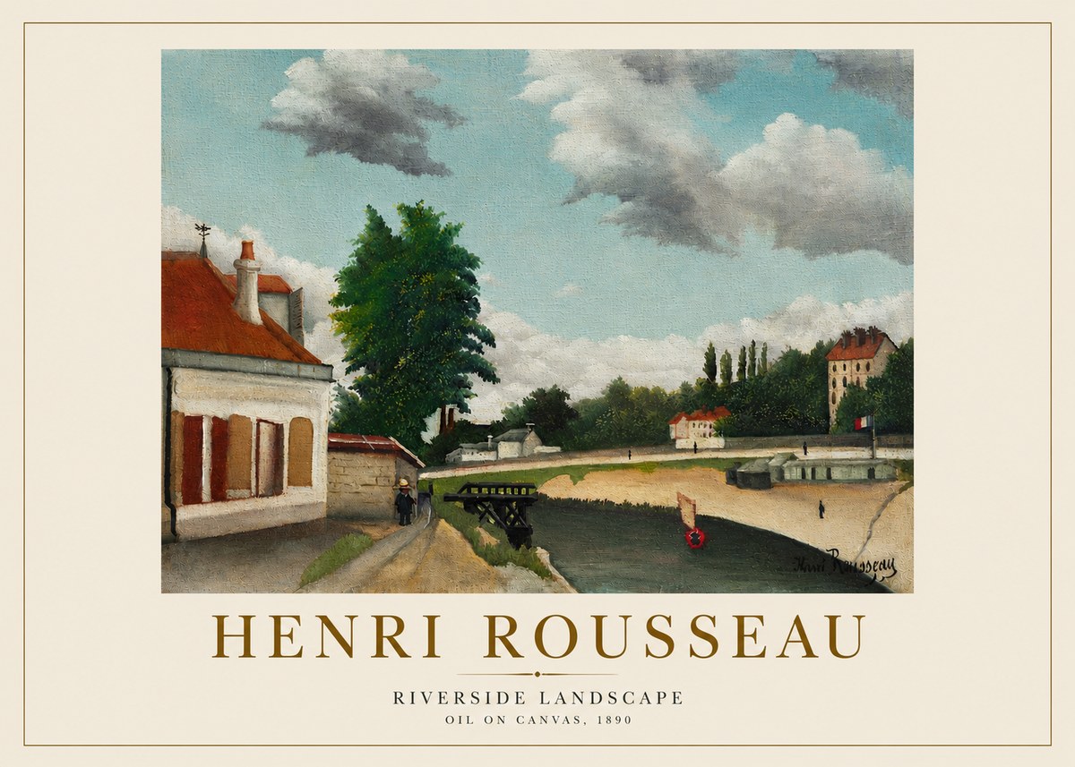 Rousseau Riverside Landscape No5 - Poszter