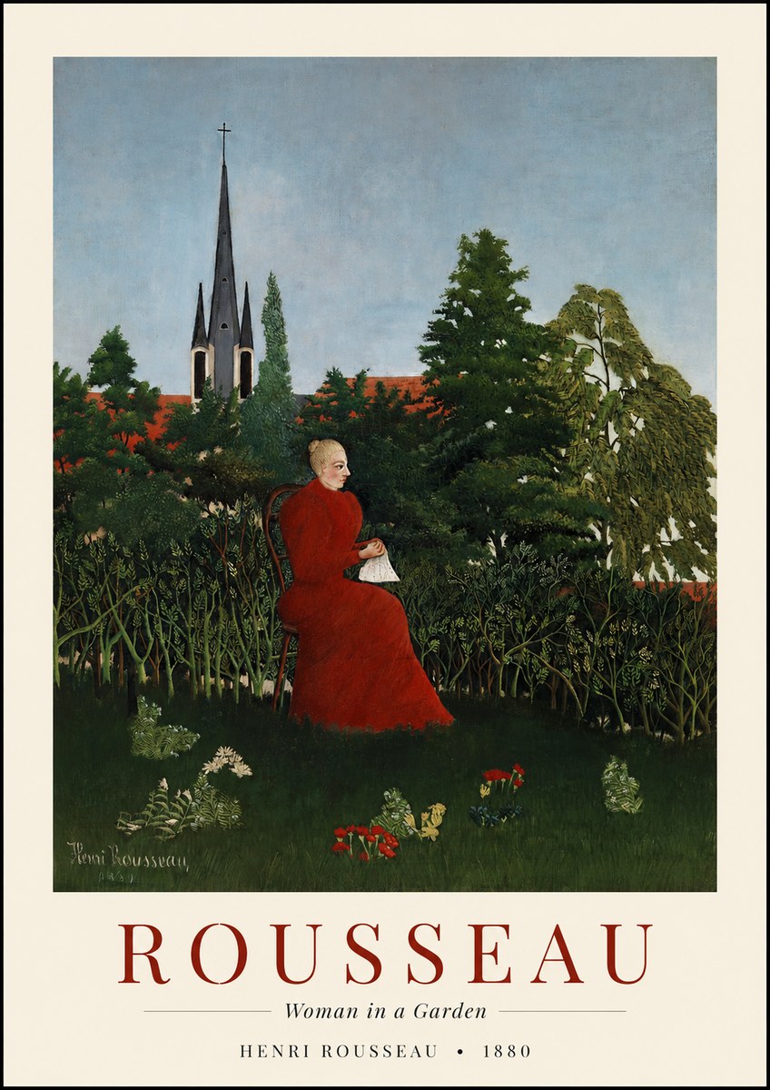 Rousseau Woman in a Garden No1 - Poszter