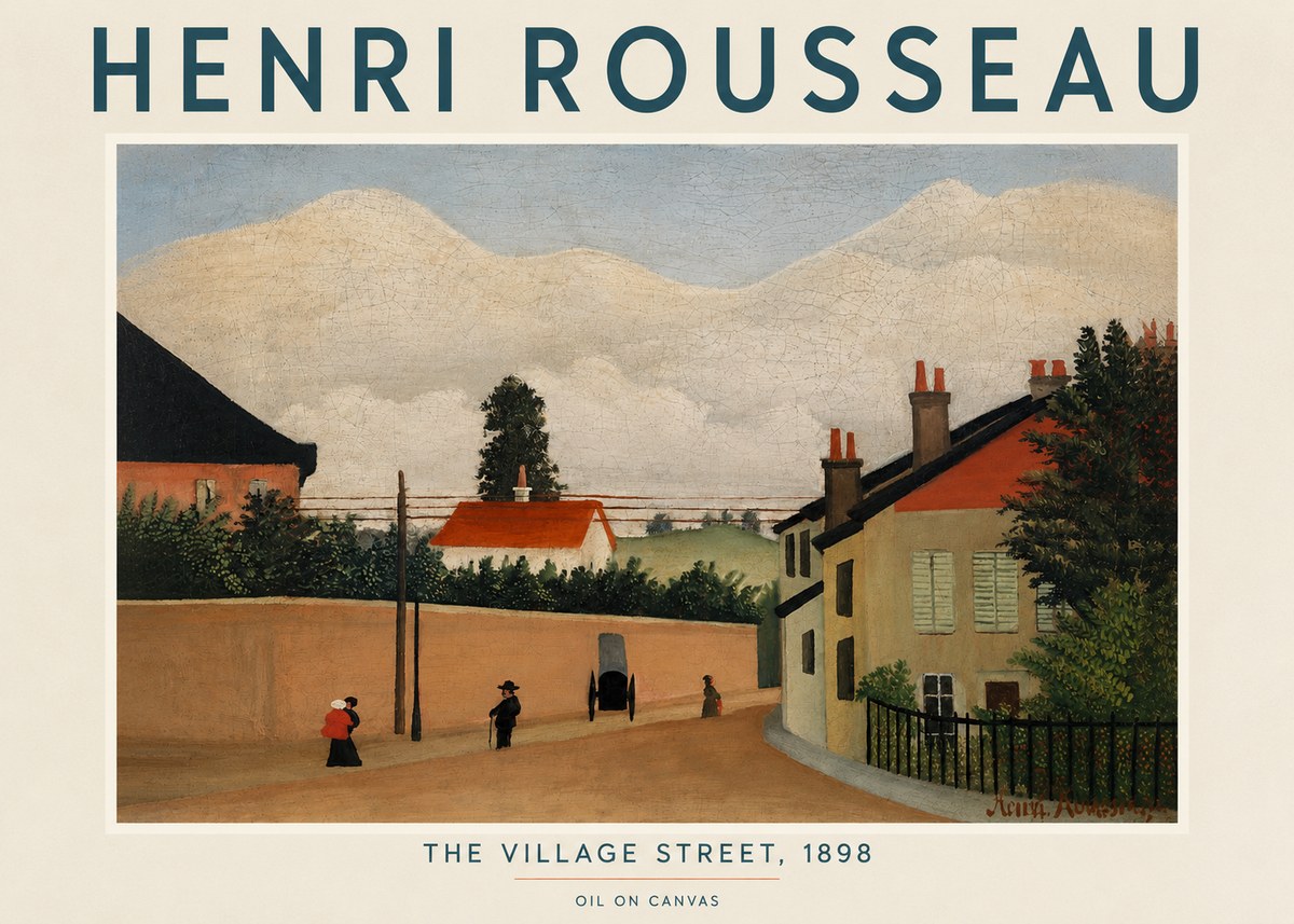 Rousseau The Village Street No3 - Poszter