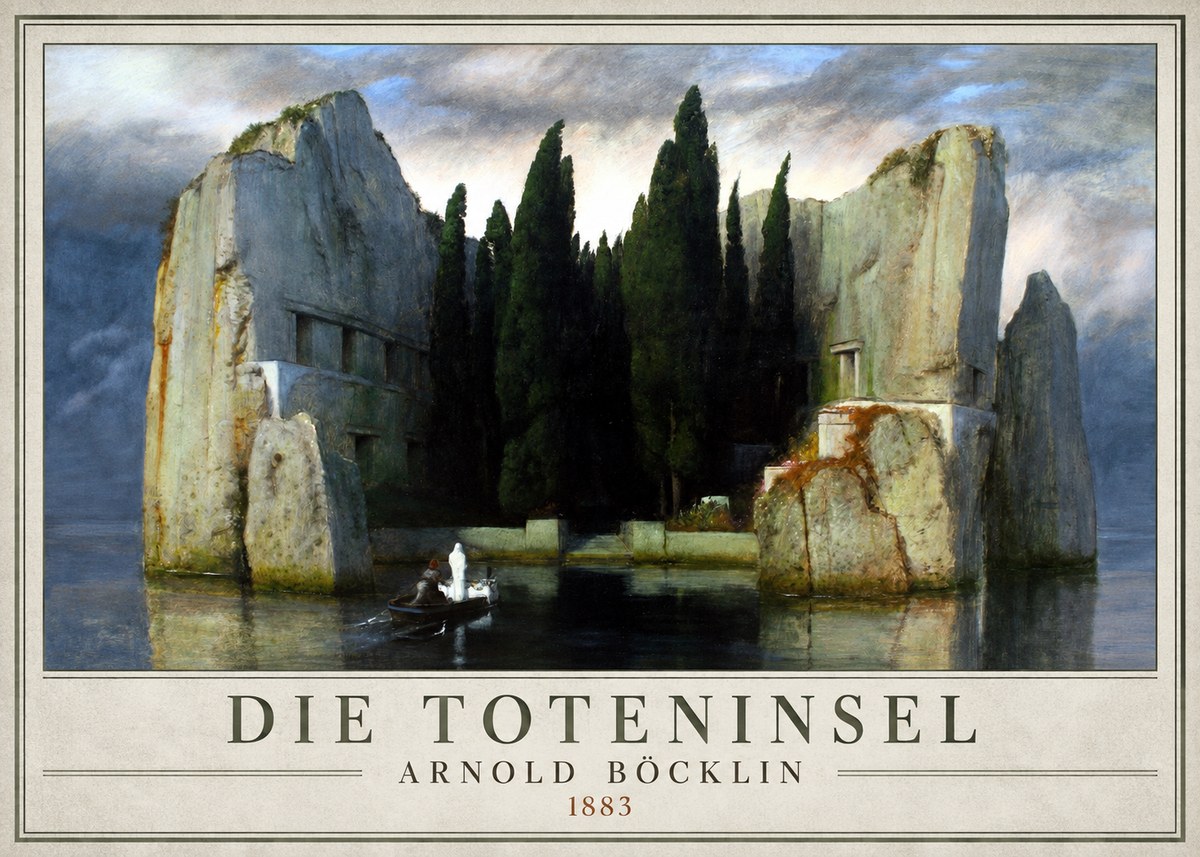 Arnold Böcklin Die Toteninsel I No1 - Poszter