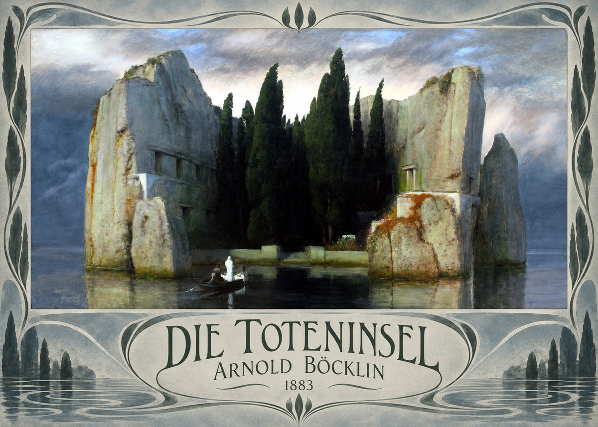 Arnold Böcklin Die Toteninsel I No3 - Poszter