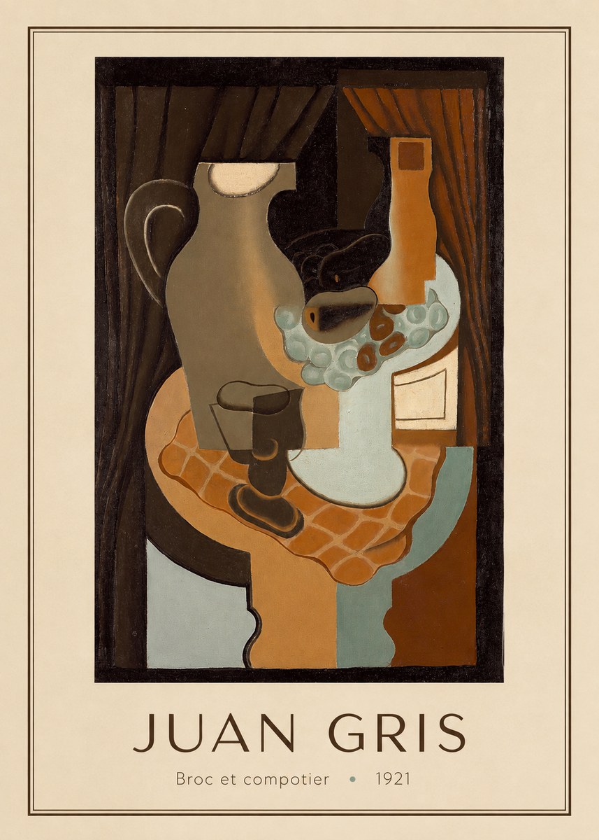 Juan Gris Broc Et Compotier No3 - Poszter