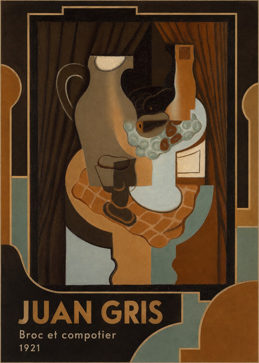 Juan Gris Broc Et Compotier No4 - Poszter