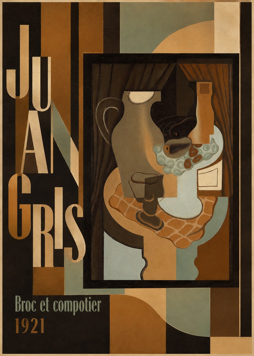 Juan Gris Broc Et Compotier No5 - Poszter