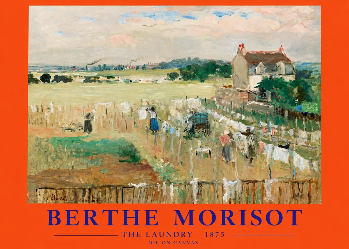 Berthe Morisot The Laundry - 1875 No3 - Poszter