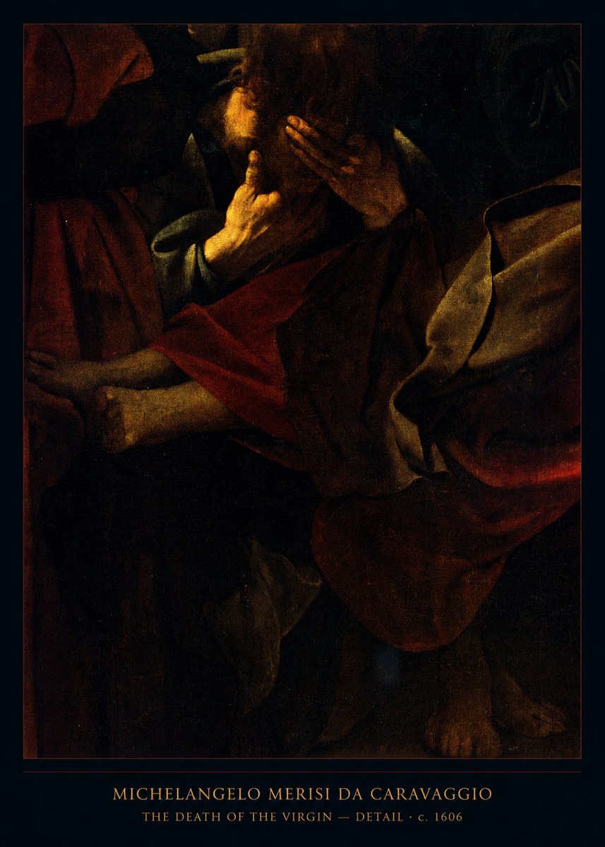 Michelangelo Merisi da Caravaggio The Death of the Virgin – Detail No6 - Poszter