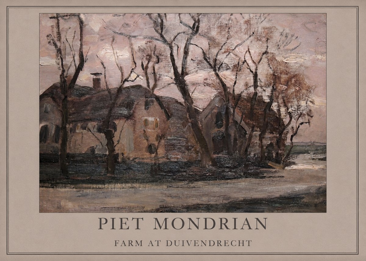 Piet Mondrian Farm at Duivendrecht No2 - Poszter