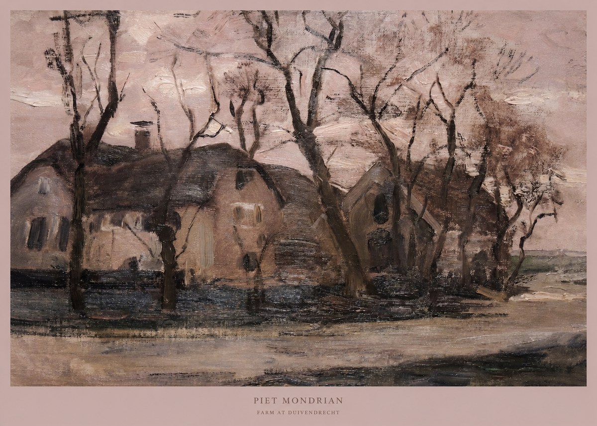 Piet Mondrian Farm at Duivendrecht No5 - Poszter