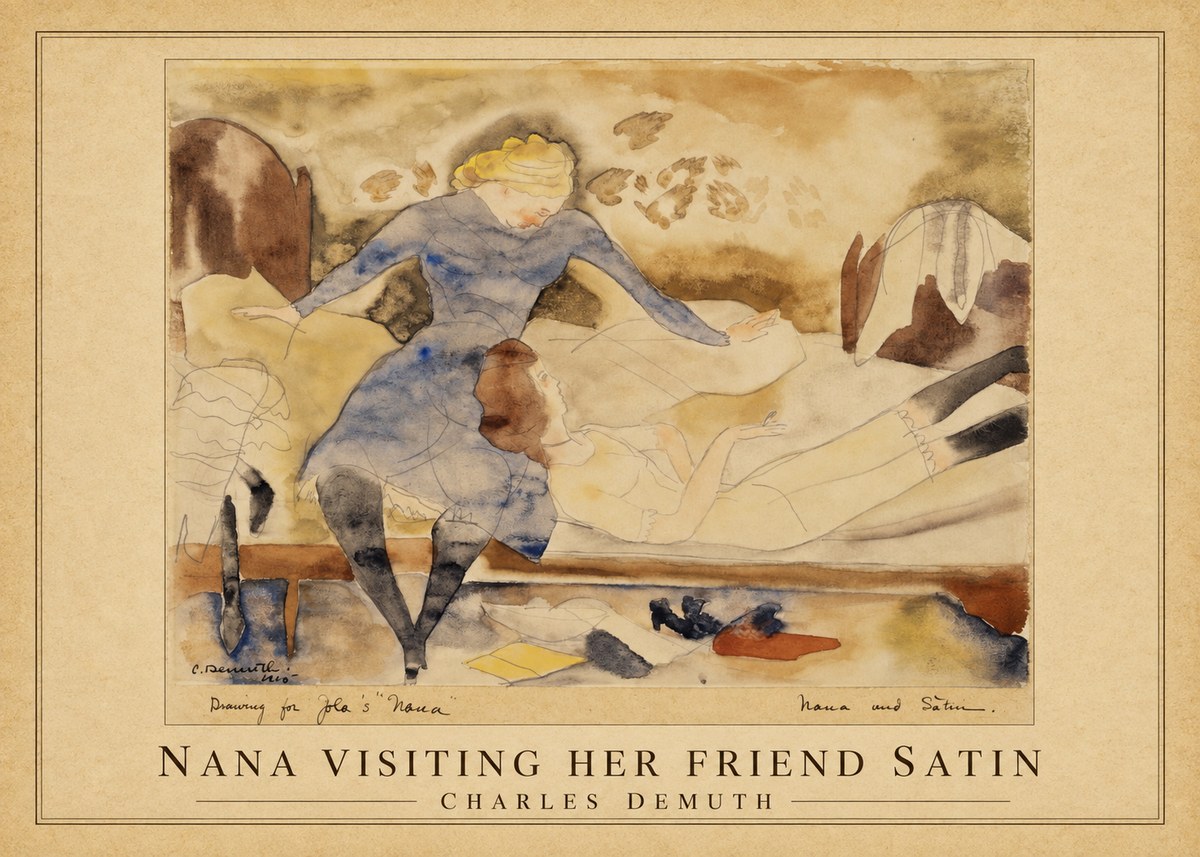 Charles Demuth Nana Visiting Her Friend Satin No1 - Poszter