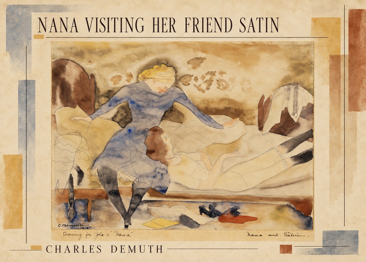 Charles Demuth Nana Visiting Her Friend Satin No2 - Poszter