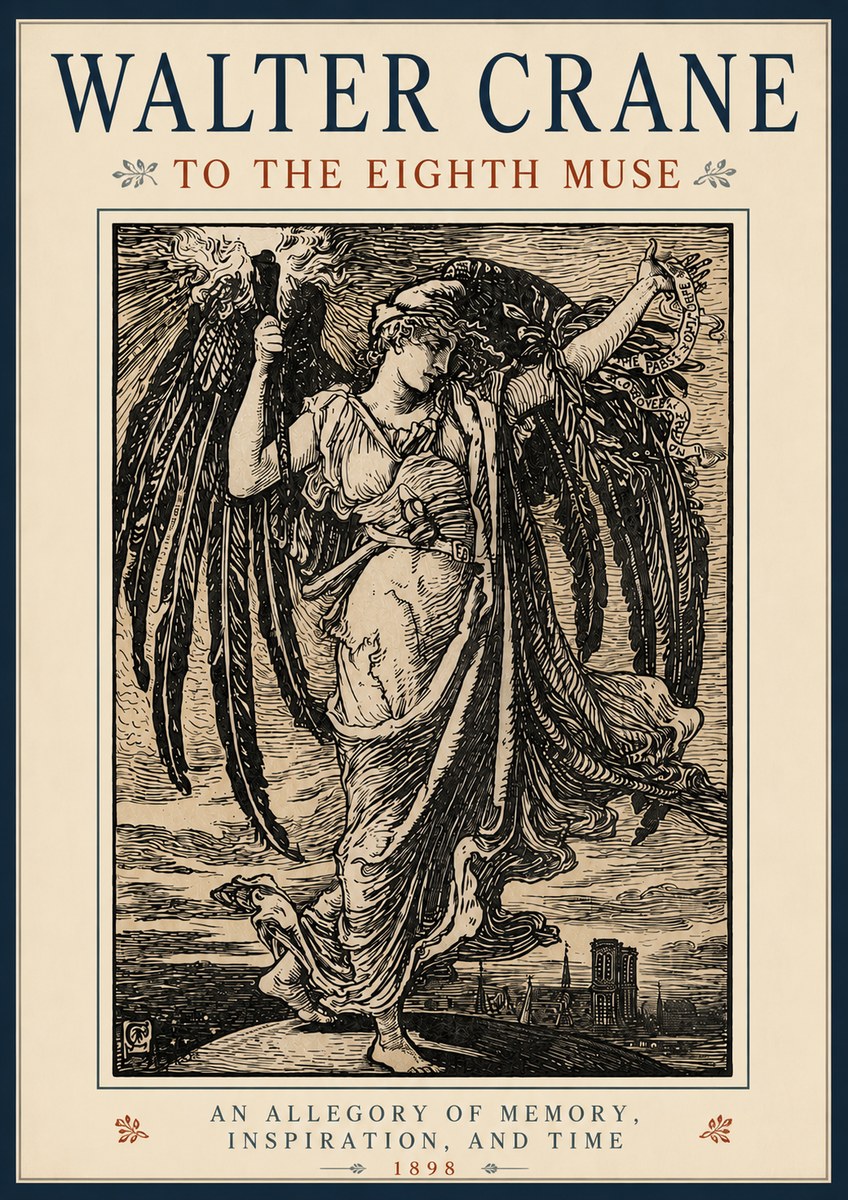 Walter Crane To the Eighth Muse No4 - Poszter