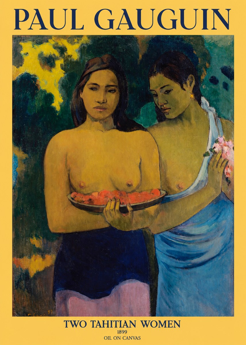 Paul Gauguin Two Tahitian Women I No1 - Poszter