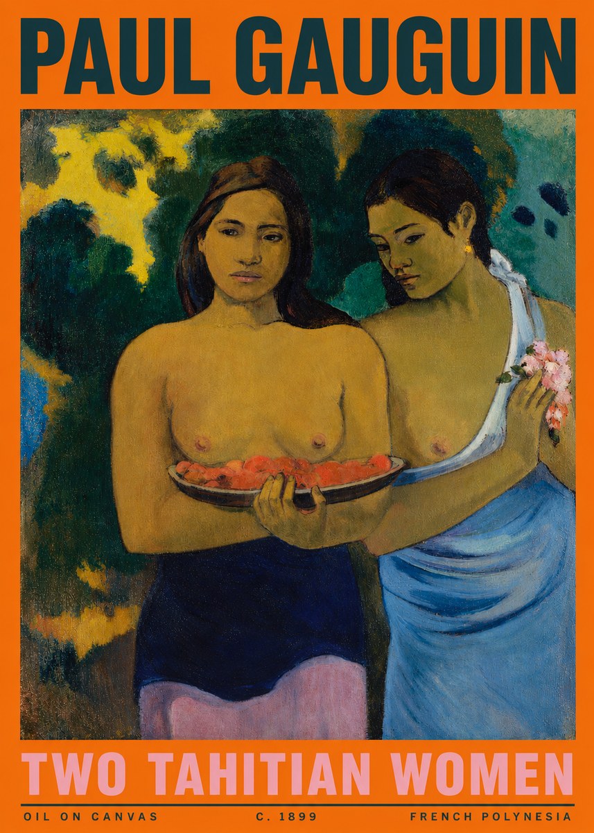 Paul Gauguin Two Tahitian Women I No3 - Poszter