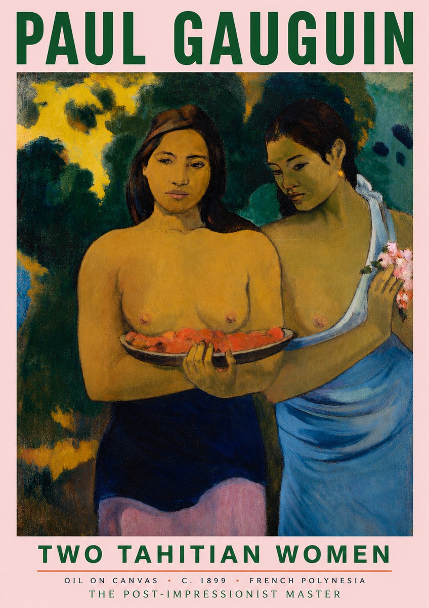 Paul Gauguin Two Tahitian Women I No5 - Poszter