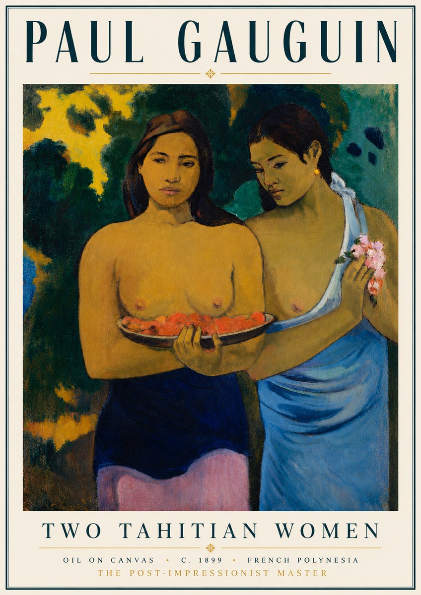 Paul Gauguin Two Tahitian Women I No6 - Poszter