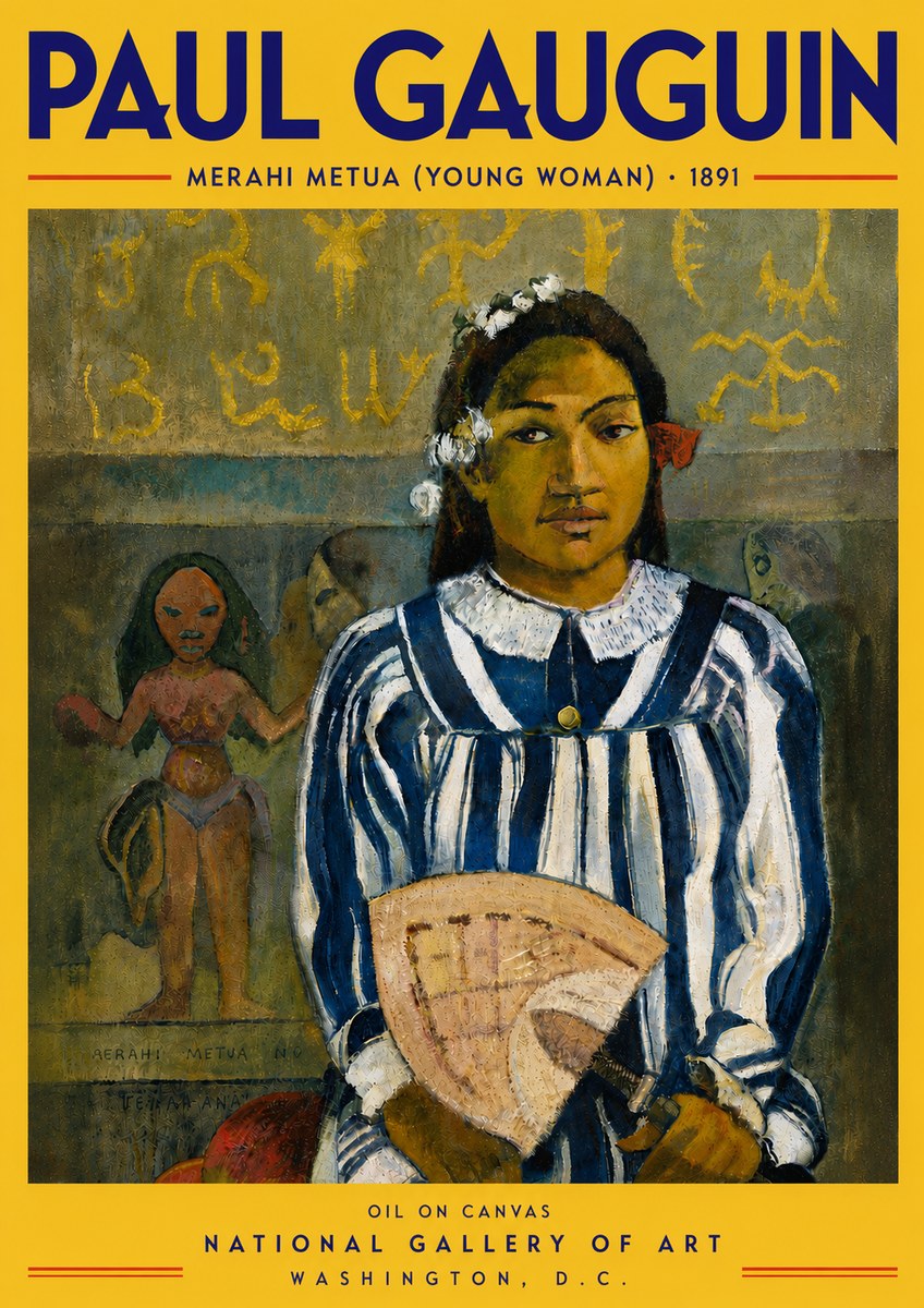 Paul Gauguin Merahi Metua (Young Woman) No5 - Poszter