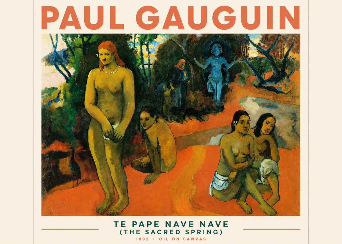 Paul Gauguin Te Pape Nave Nave (the Sacred Spring) No3 - Poszter