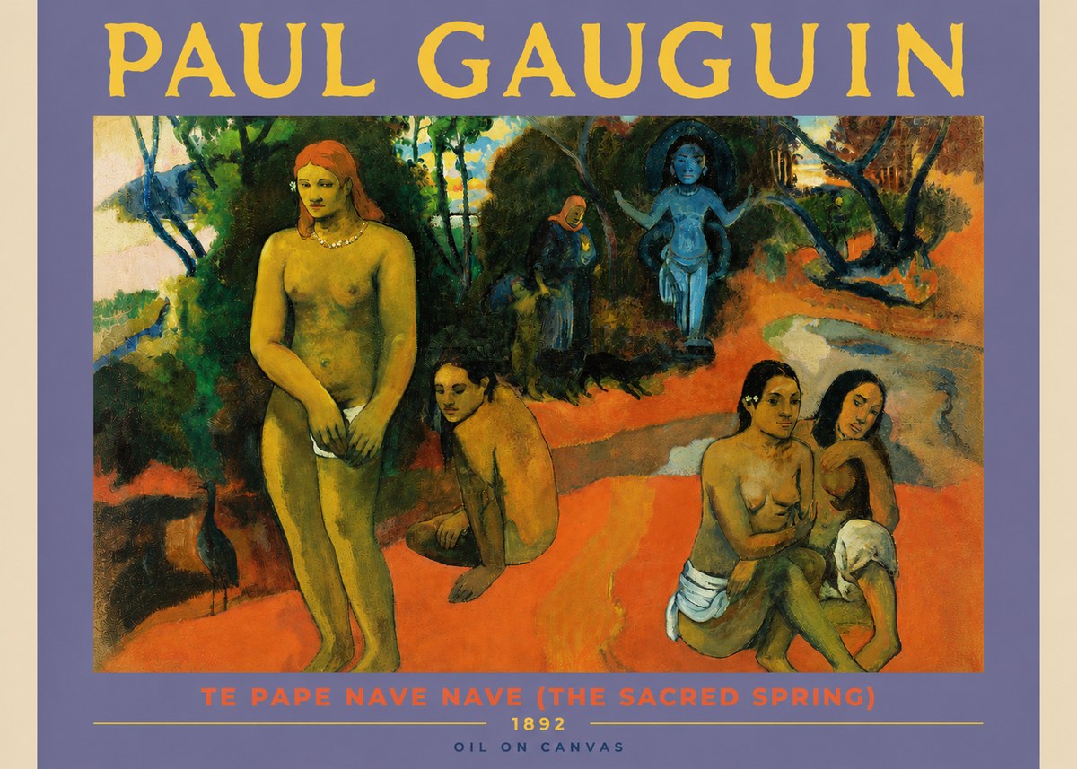 Paul Gauguin Te Pape Nave Nave (the Sacred Spring) No4 - Poszter