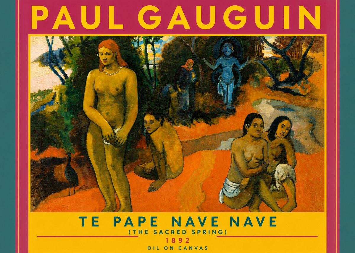Paul Gauguin Te Pape Nave Nave (the Sacred Spring) No6 - Poszter