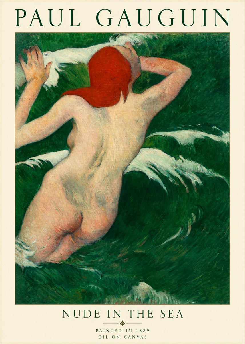 Paul Gauguin Nude in the Sea No1 - Poszter