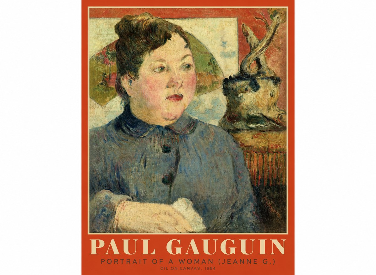 Paul Gauguin Portrait of a Woman (Jeanne G.) No1 - Poszter