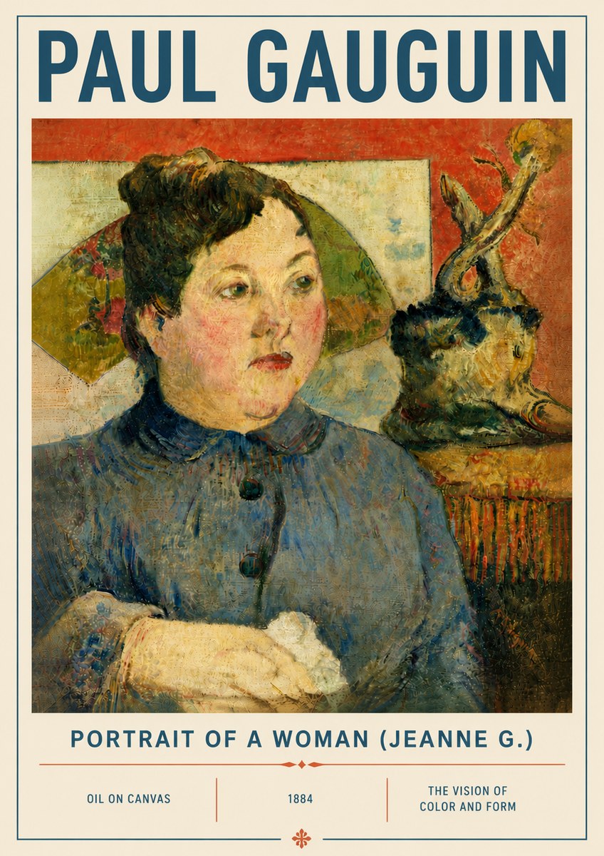 Paul Gauguin Portrait of a Woman (Jeanne G.) No6 - Poszter