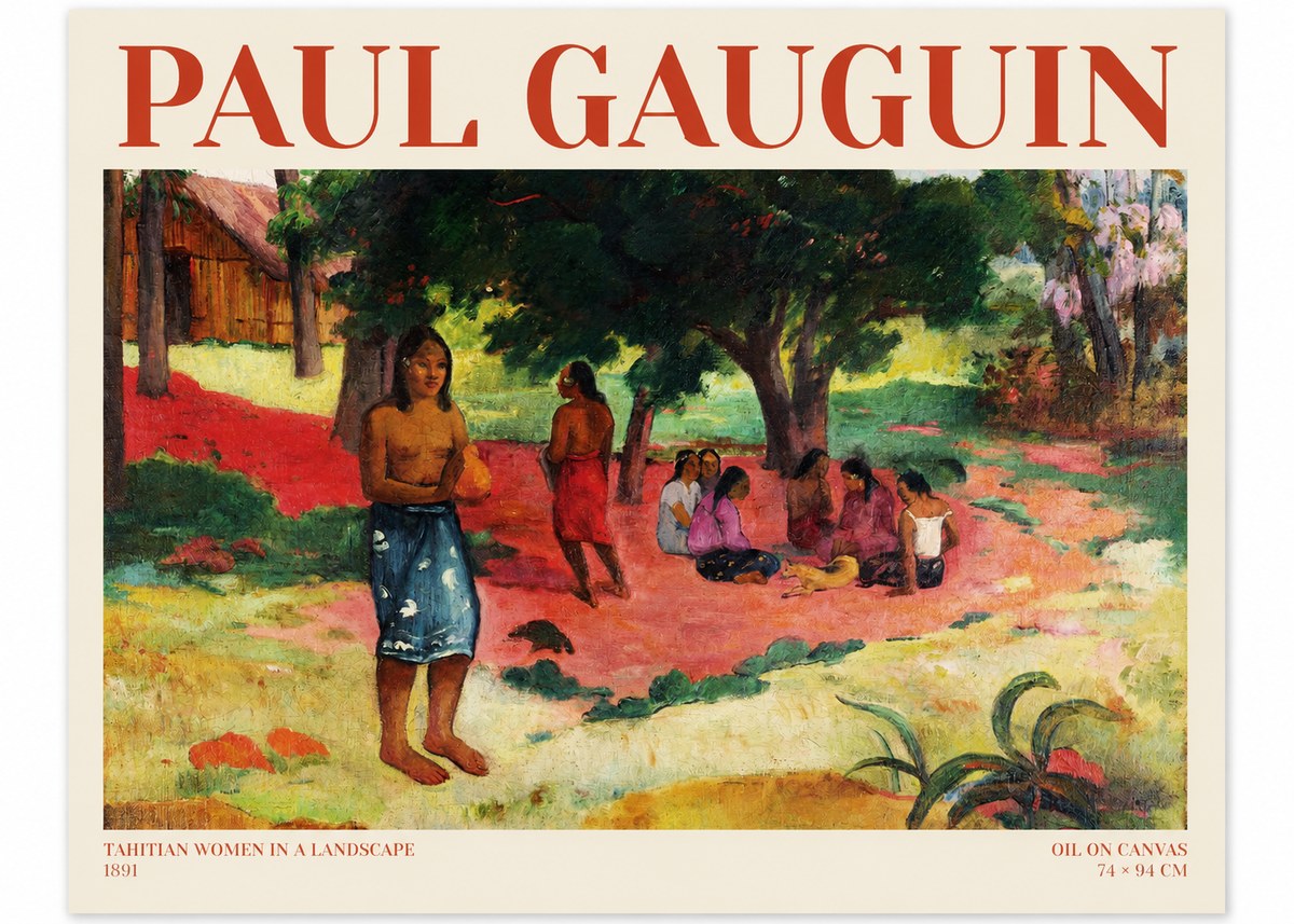 Paul Gauguin Tahitian Women on the Road No2 - Poszter