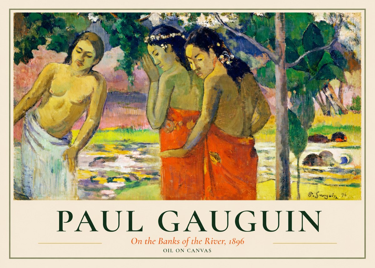 Paul Gauguin On the Banks of the River, 1896 No1 - Poszter
