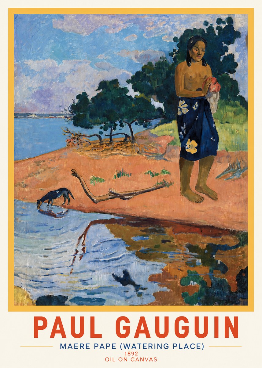 Paul Gauguin Maere Pape (Watering Place) No3 - Poszter