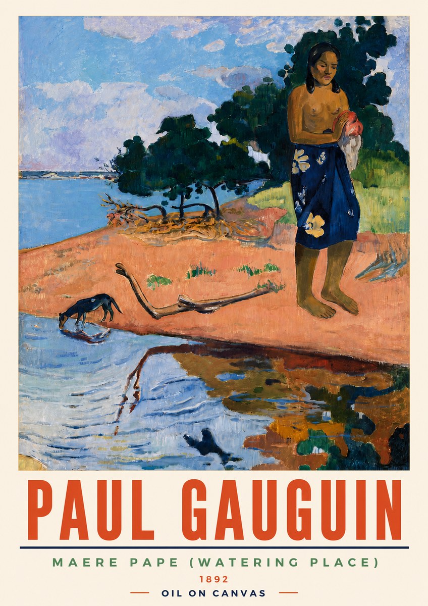 Paul Gauguin Maere Pape (Watering Place) No5 - Poszter