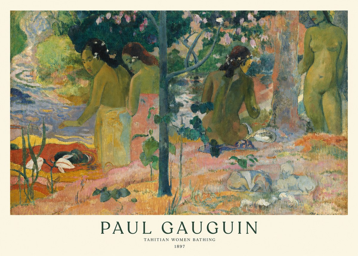 Paul Gauguin Tahitian Women Bathing No1 - Poszter