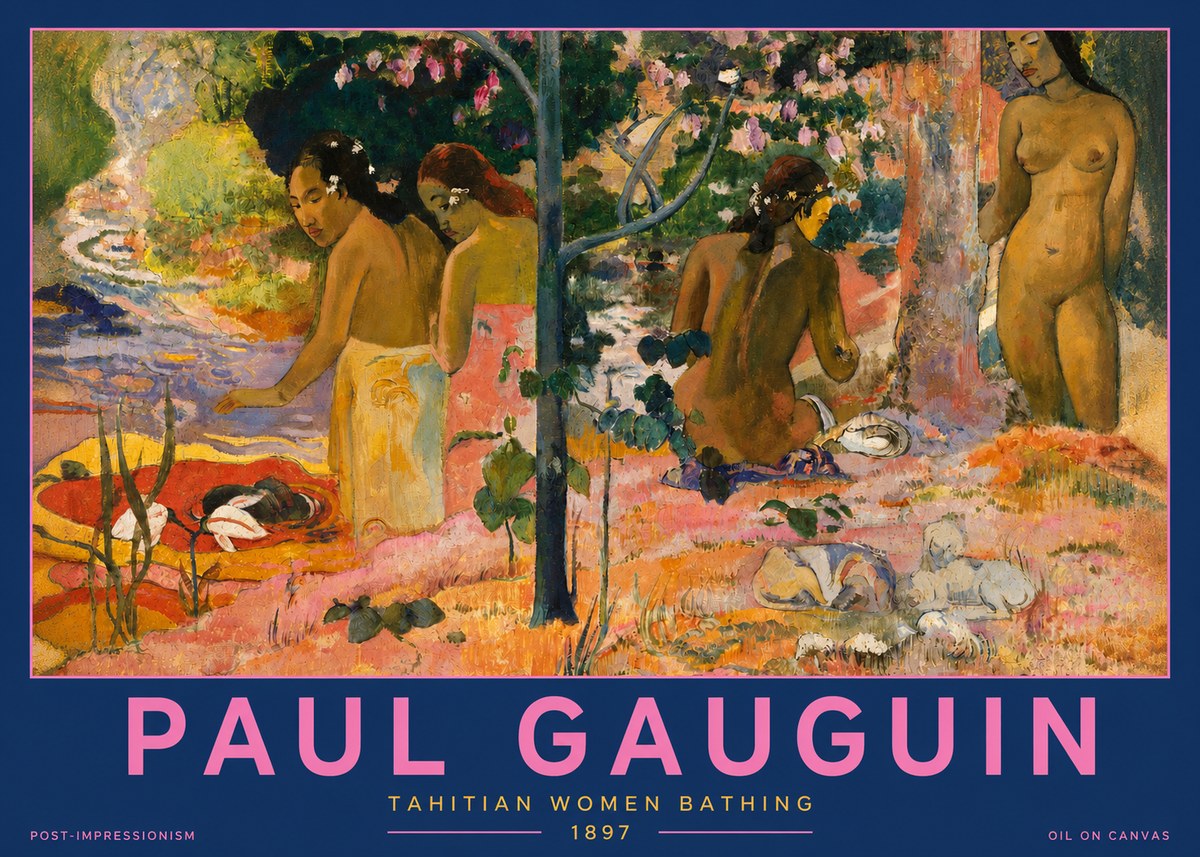 Paul Gauguin Tahitian Women Bathing No2 - Poszter