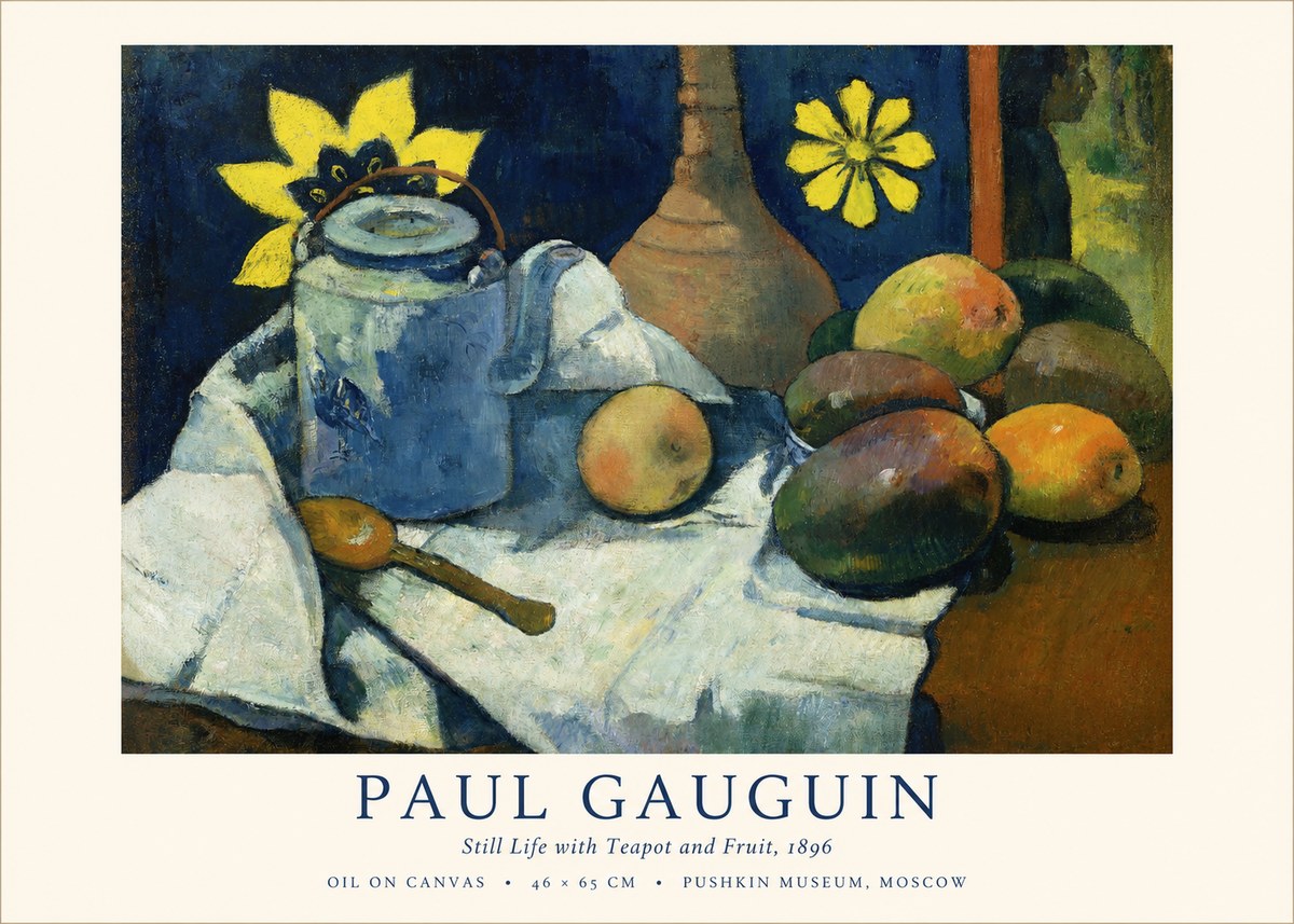 Paul Gauguin Still Life with Teapot and Fruit, 1896 No1 - Poszter