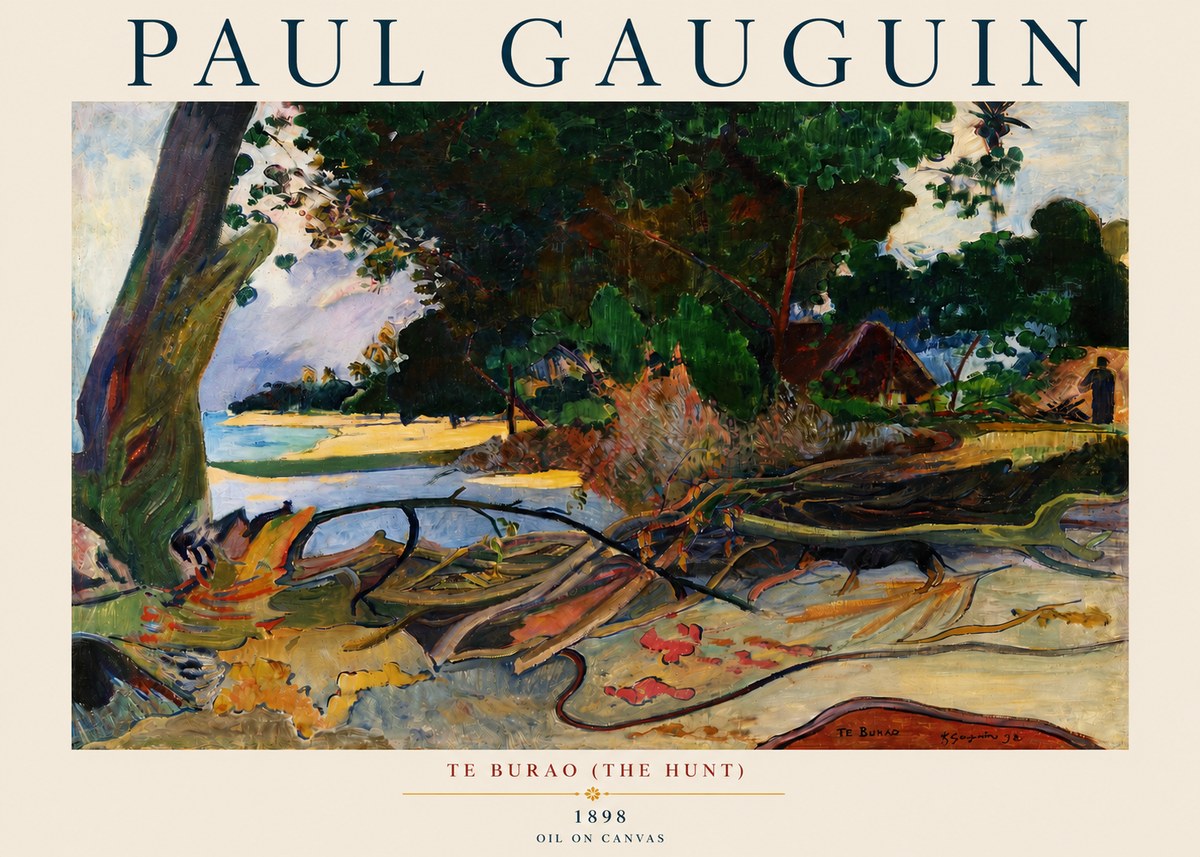 Paul Gauguin Te Burao (the Hunt) No3 - Poszter