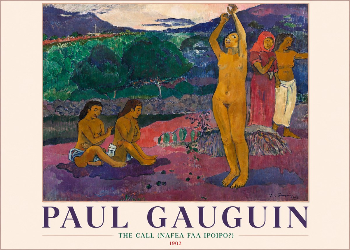 Paul Gauguin Tahitian Women on the Seashore No6 - Poszter