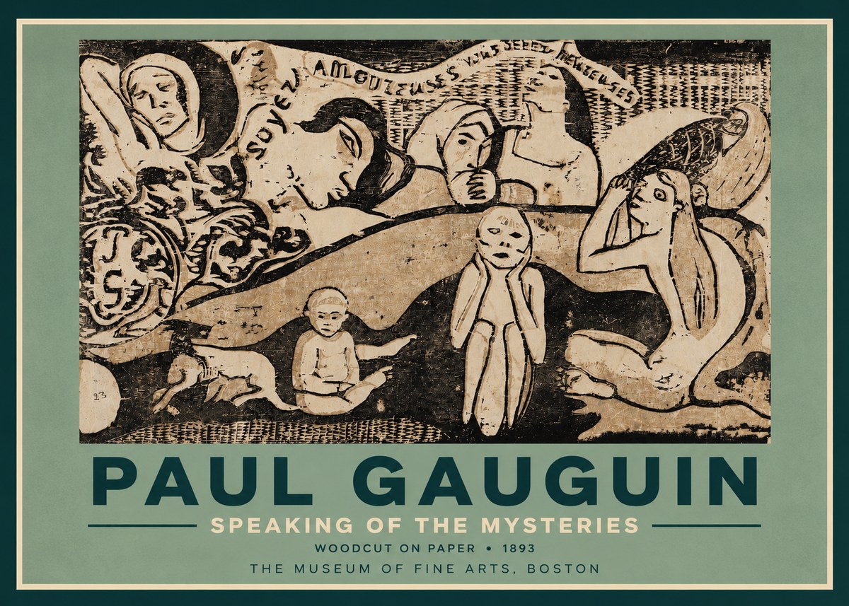 Paul Gauguin Speaking of the Mysteries No5 - Poszter
