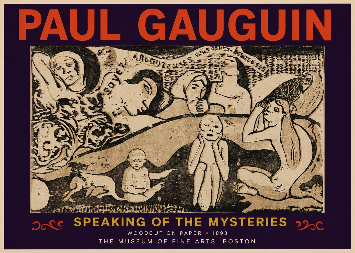 Paul Gauguin Speaking of the Mysteries No6 - Poszter