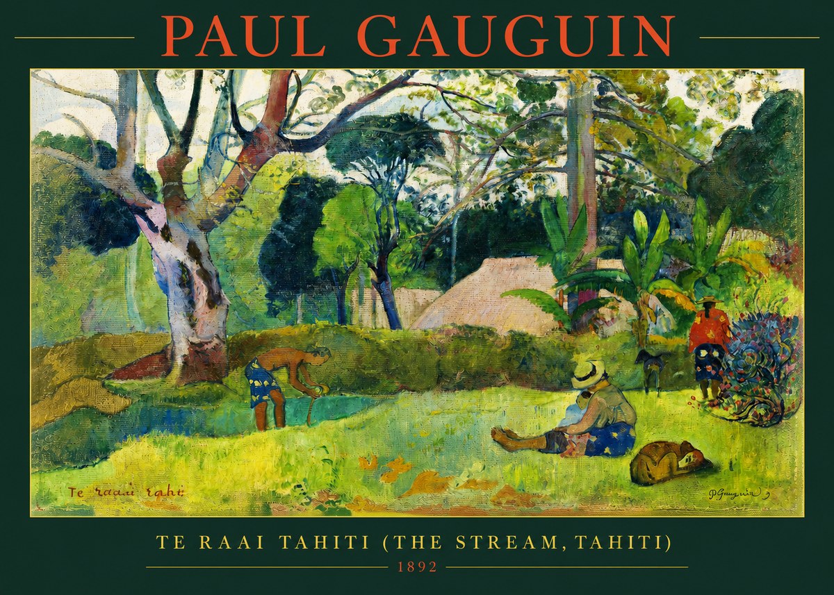 Paul Gauguin Te Ra'ai Rahi (the Great Pond) No3 - Poszter