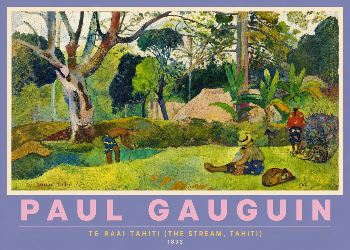 Paul Gauguin Te Ra'ai Rahi (the Great Pond) No5 - Poszter