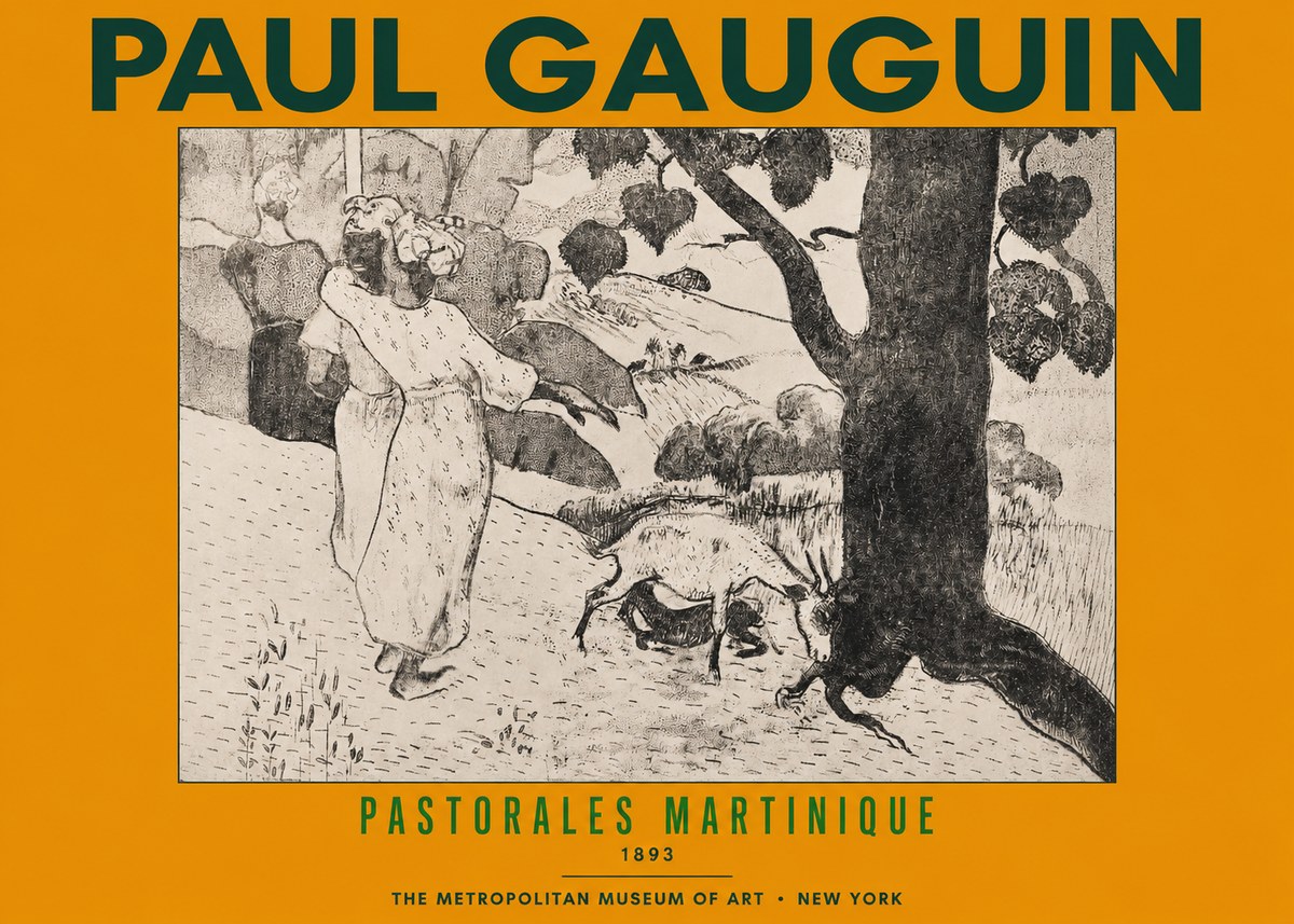 Paul Gauguin Pastorales Martinique No2 - Poszter