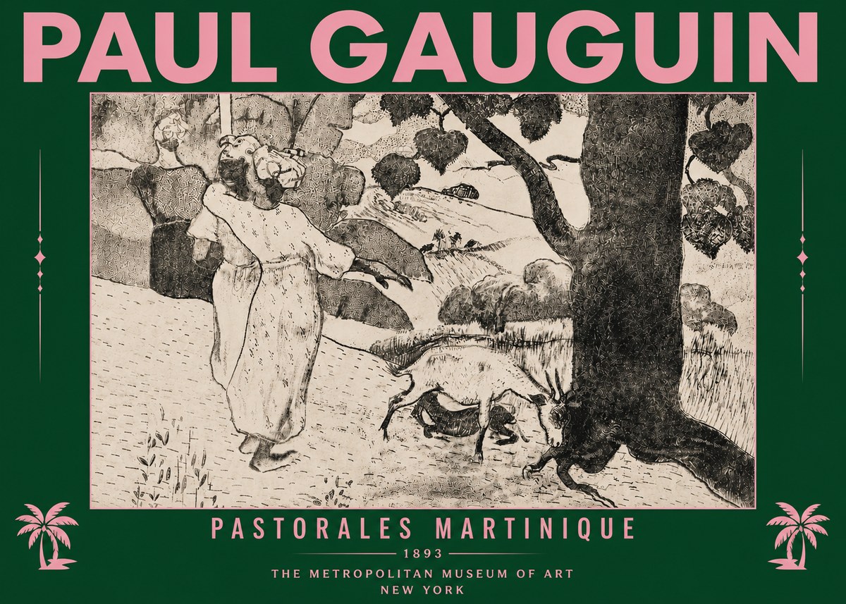 Paul Gauguin Pastorales Martinique No6 - Poszter