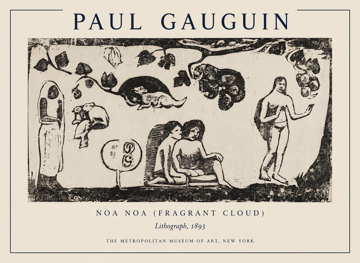 Paul Gauguin Noa Noa (Frieze of Life) No5 - Poszter