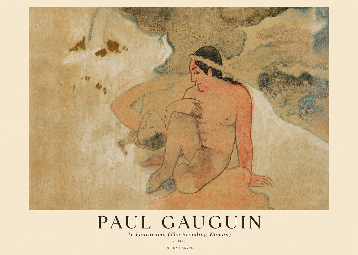 Paul Gauguin Te Faaturuma (the Brooding Woman) No1 - Poszter