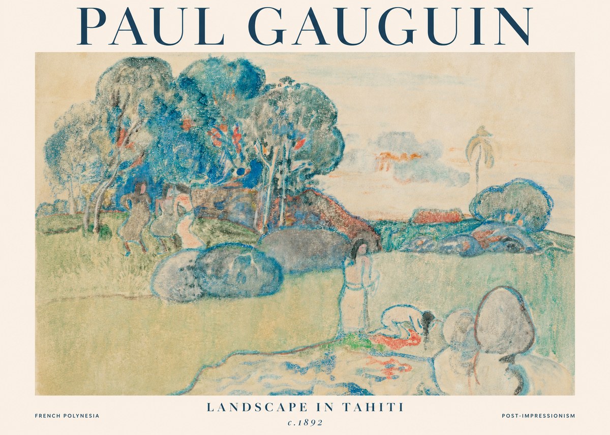 Paul Gauguin Landscape in Tahiti I No1 - Poszter