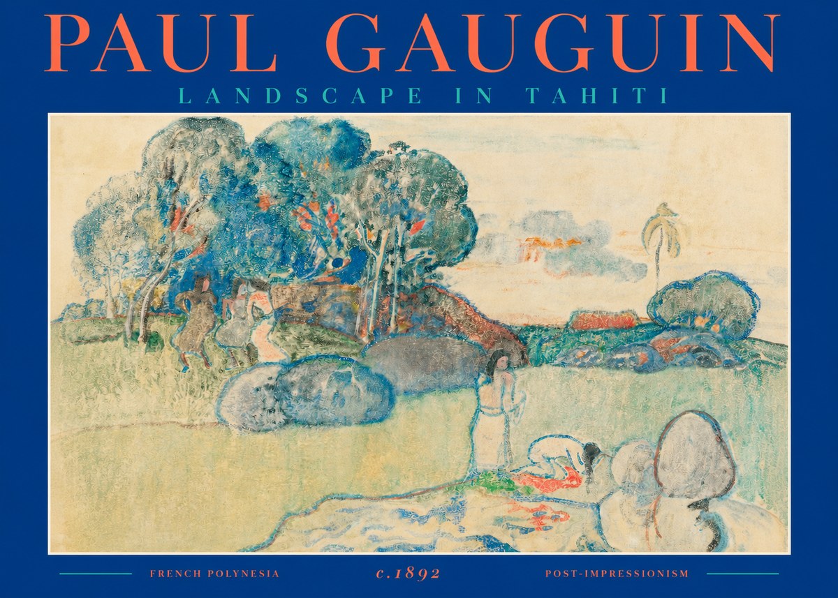 Paul Gauguin Landscape in Tahiti I No2 - Poszter