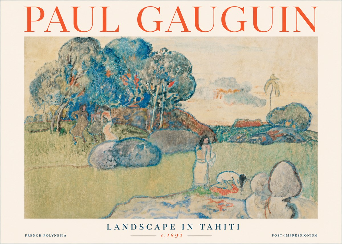 Paul Gauguin Landscape in Tahiti I No4 - Poszter
