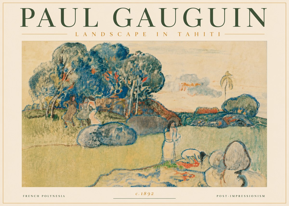 Paul Gauguin Landscape in Tahiti I No6 - Poszter