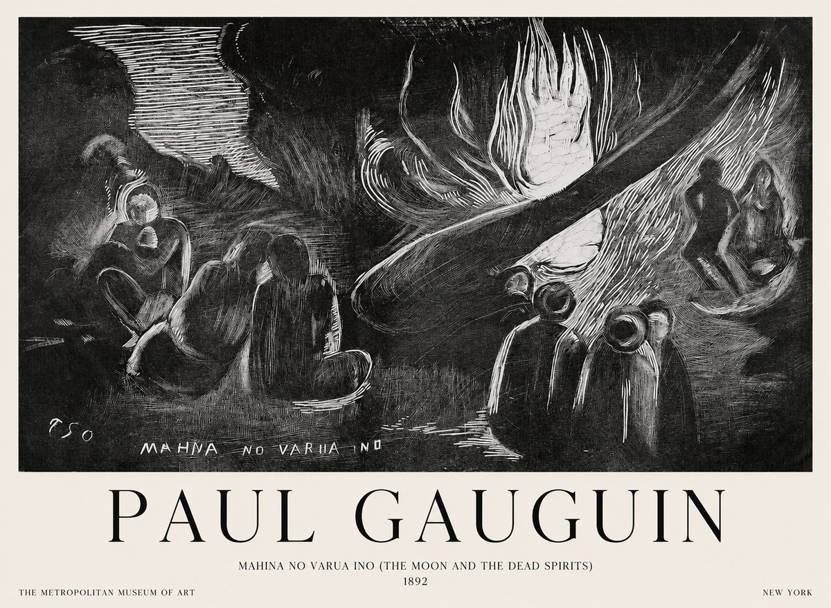Paul Gauguin Mahina No Varua Ino (the Moon and the Dead Spirits) No1 - Poszter
