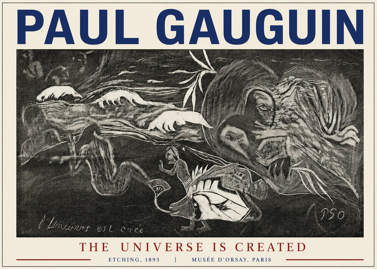 Paul Gauguin The Universe Is Created I No4 - Poszter